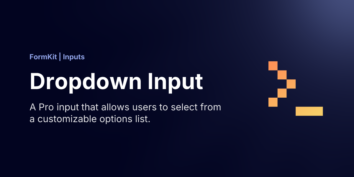 Dropdown Input ⚡️ FormKit
